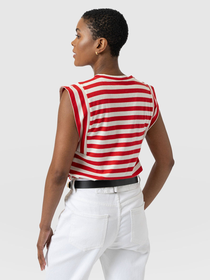 Rowan Tee - Red Stripe - Women's T-Shirts | Saint + Sofia® EU