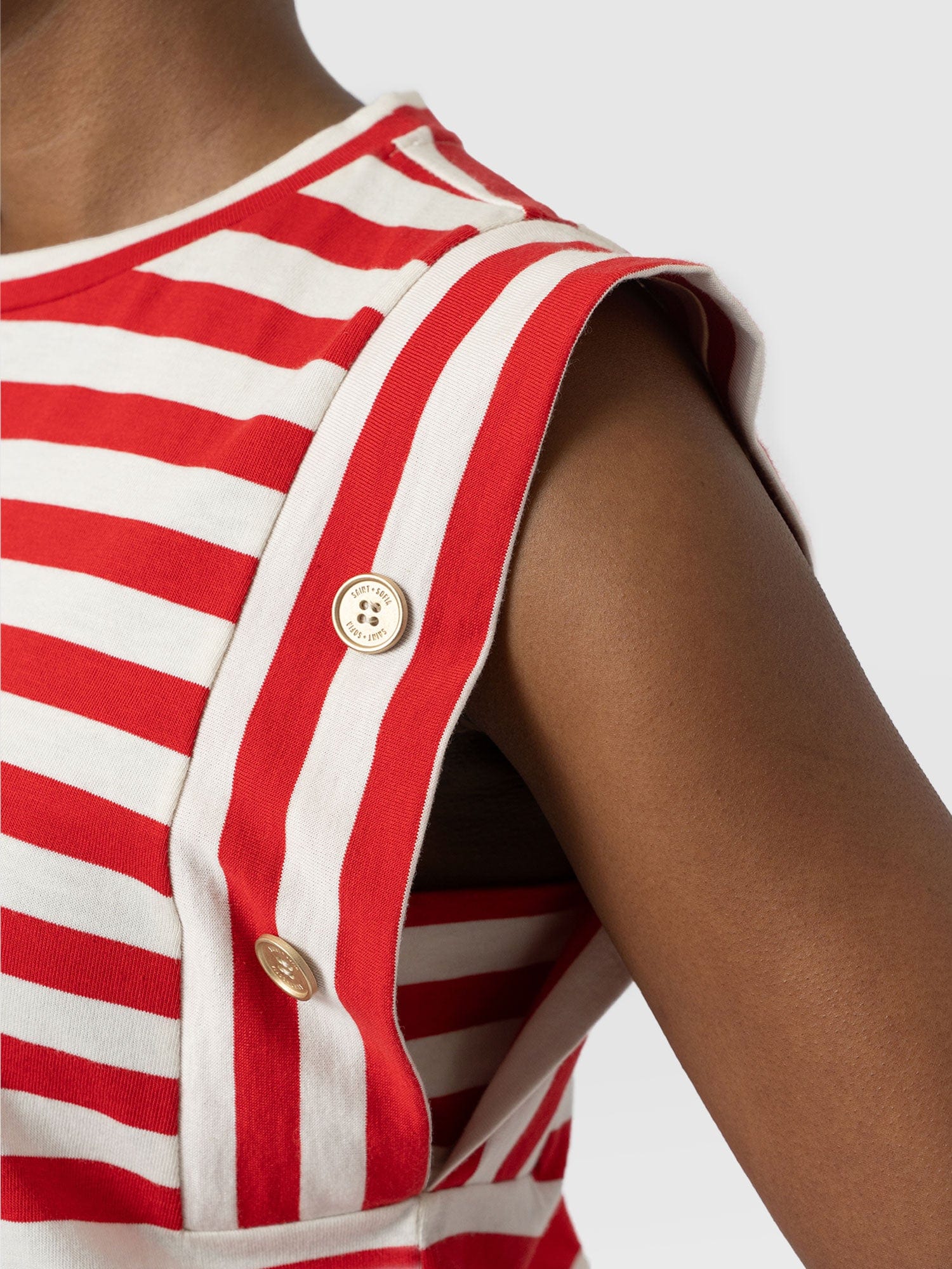Rowan Tee - Red Stripe - Women's T-Shirts | Saint + Sofia® EU