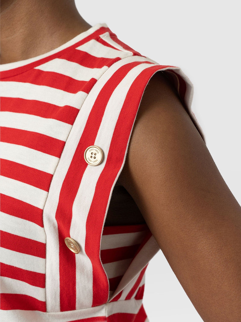 Rowan Tee - Red Stripe - Women's T-Shirts | Saint + Sofia® EU