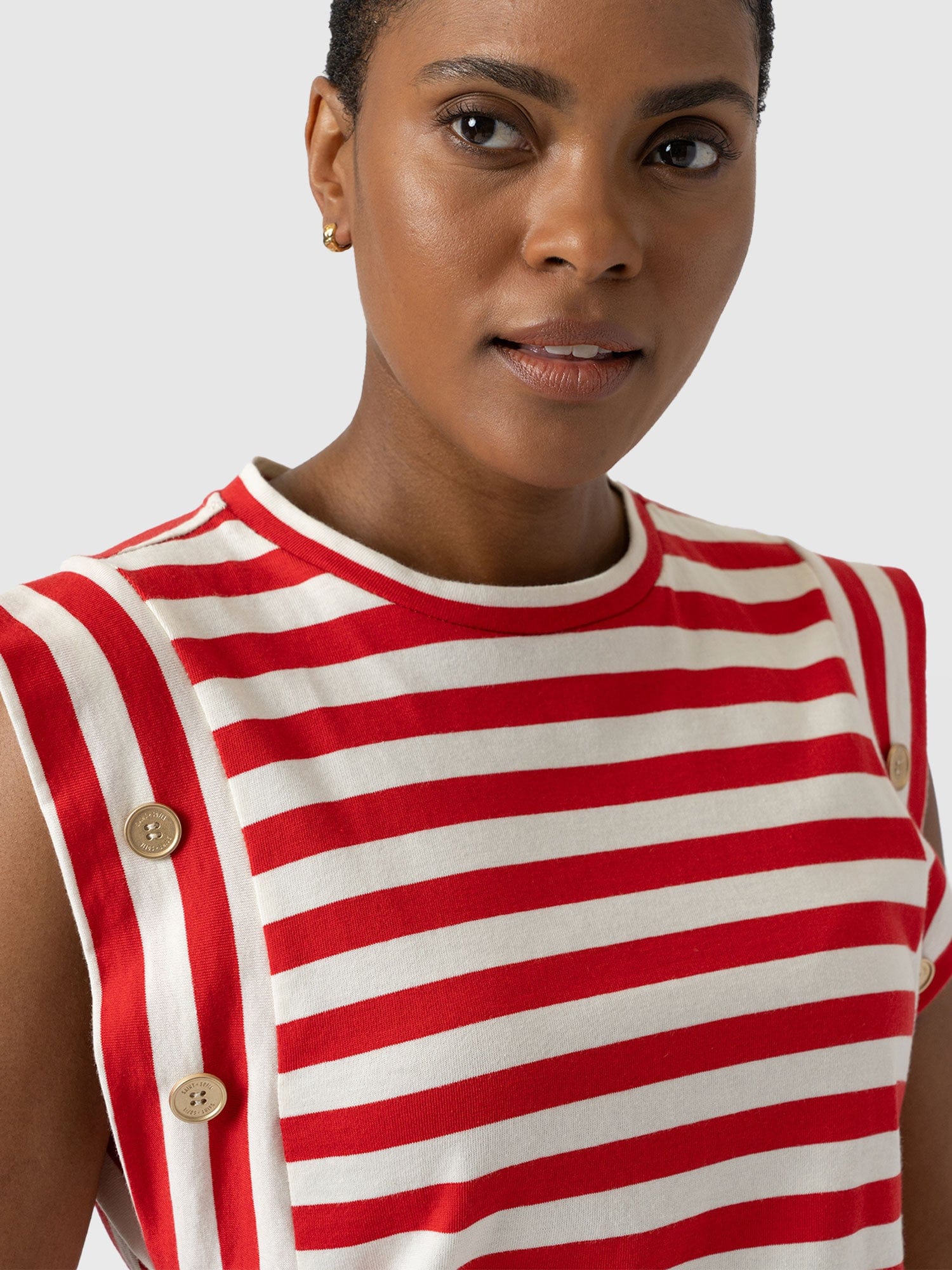 Rowan Tee - Red Stripe - Women's T-Shirts | Saint + Sofia® EU