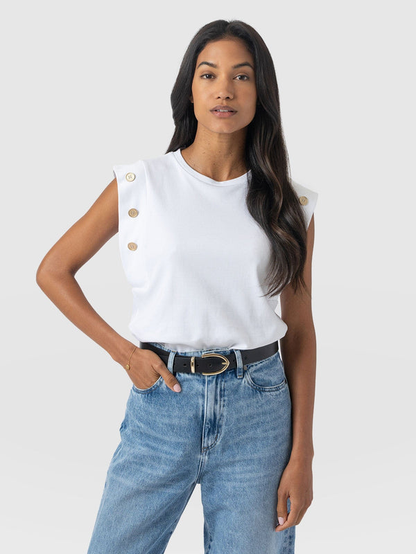 Rowan Tee - White - Women's T-shirts | Saint + Sofia® EU