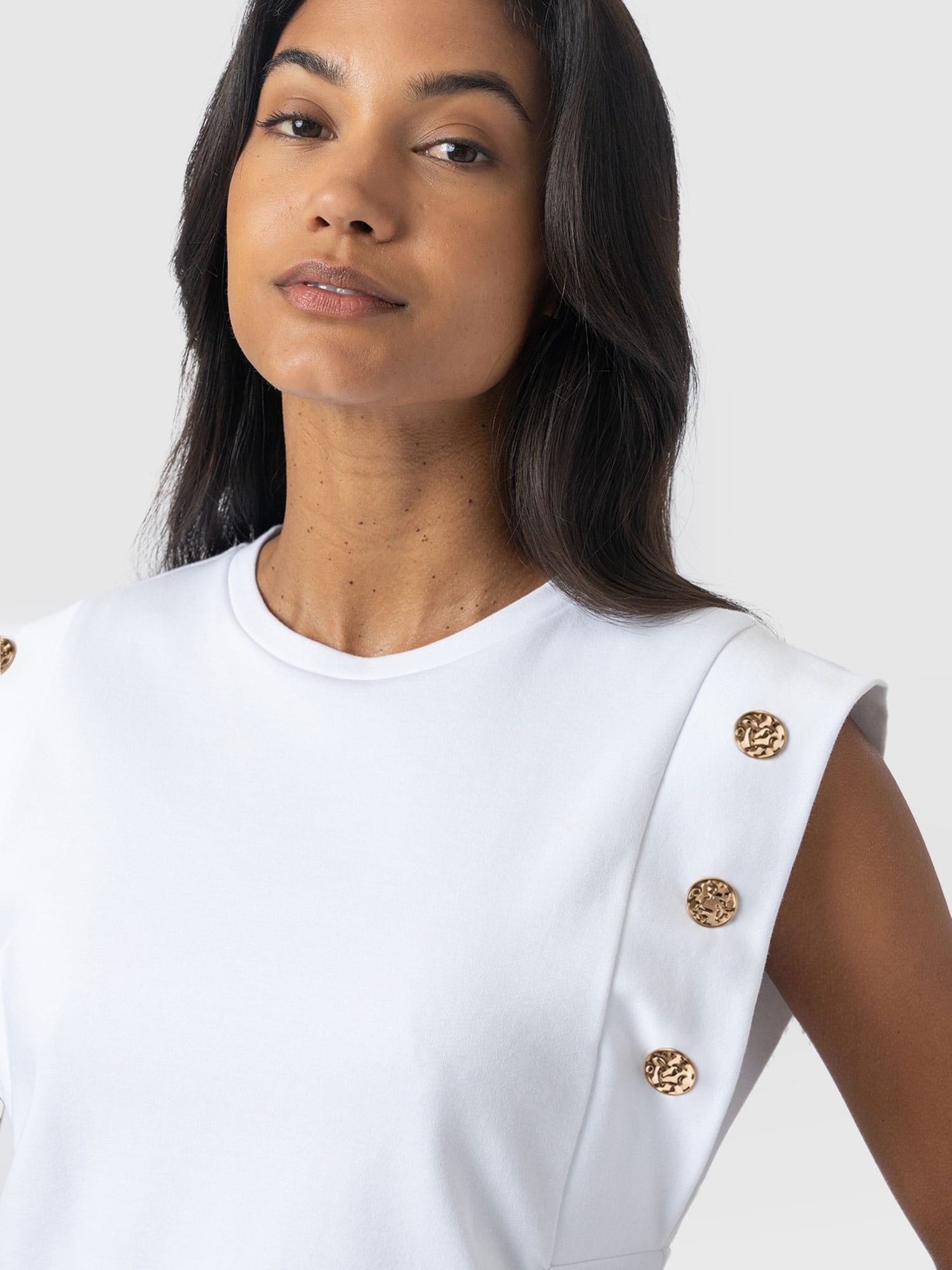 Rowan Tee - White Molten - Women's T-shirts | Saint + Sofia® EU