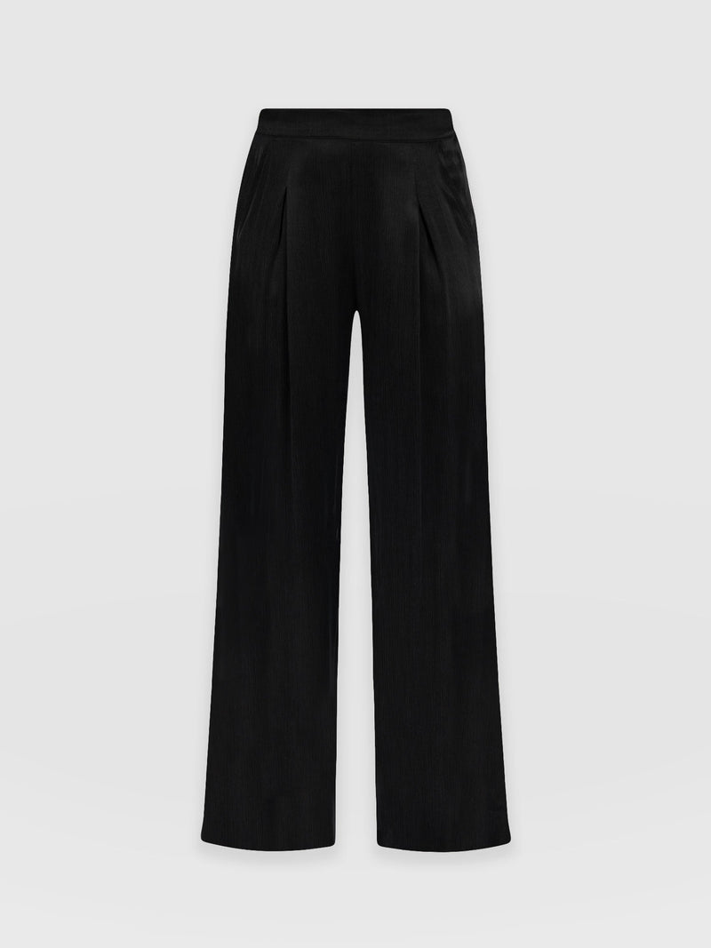 Rowan Wide Leg Pant Black - Women's Trousers | Saint + Sofia® EU