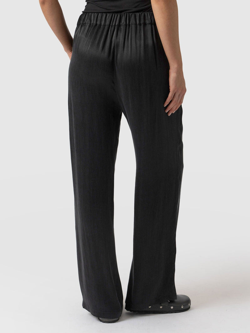 Rowan Wide Leg Pant Black - Women's Trousers | Saint + Sofia® EU