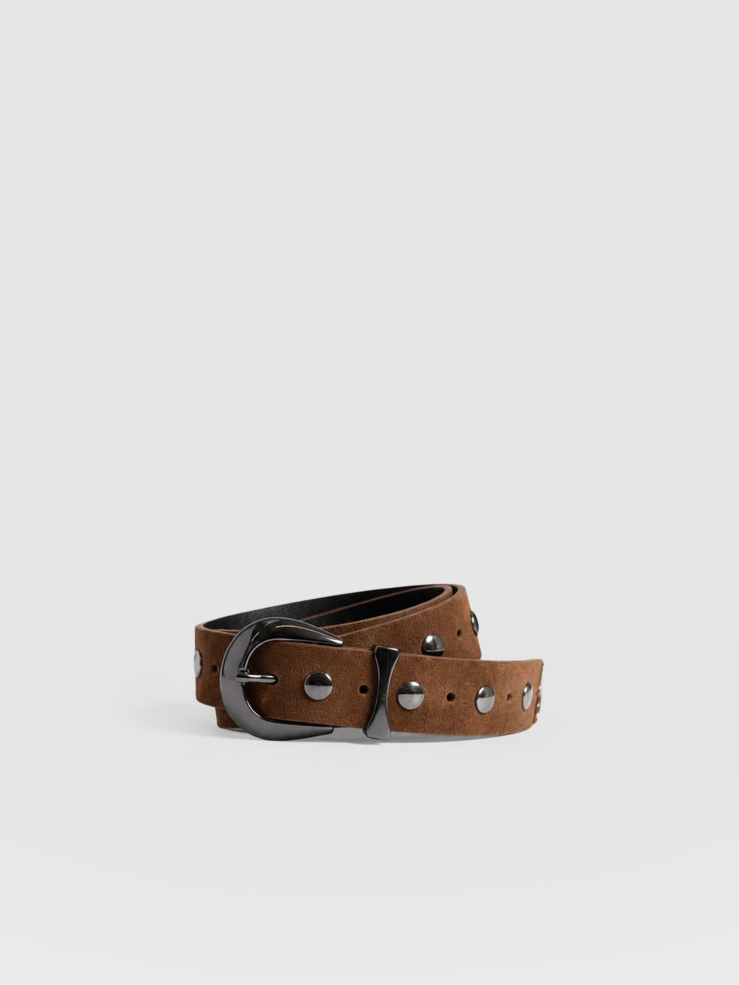 Roxie Studded Belt - Camel - Women's Accessories | Saint + Sofia® EU