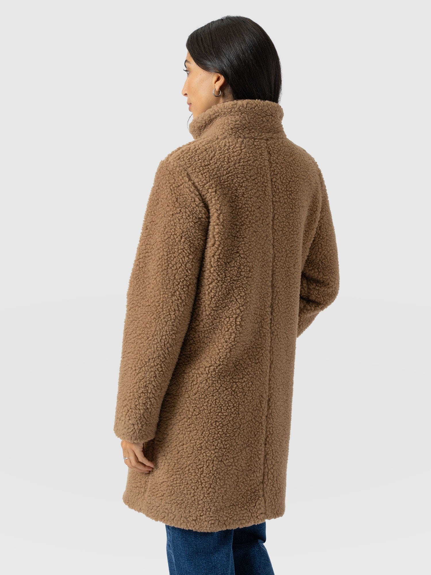 Rumer Teddy Coat - Camel - Women's Outerwears | Saint + Sofia® EU