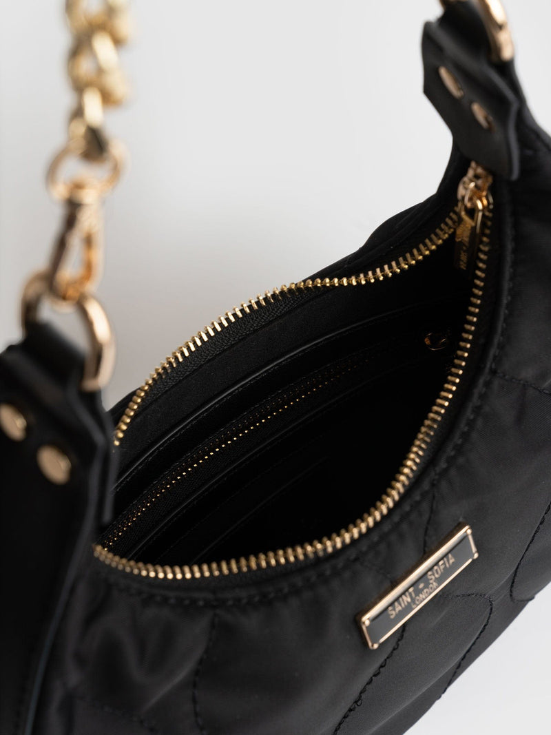 Runway Handbag Black Nylon - Women's Bags | Saint + Sofia® UK