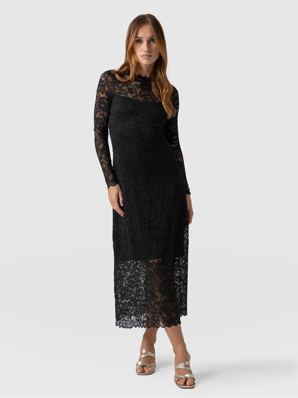 Runway Lace Dress Black - Women's Dresses |  Saint + Sofia® EU