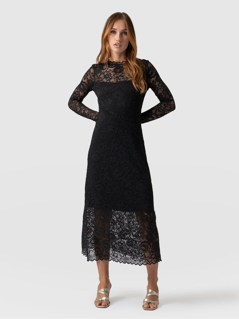 Runway Lace Dress Black - Women's Dresses |  Saint + Sofia® EU