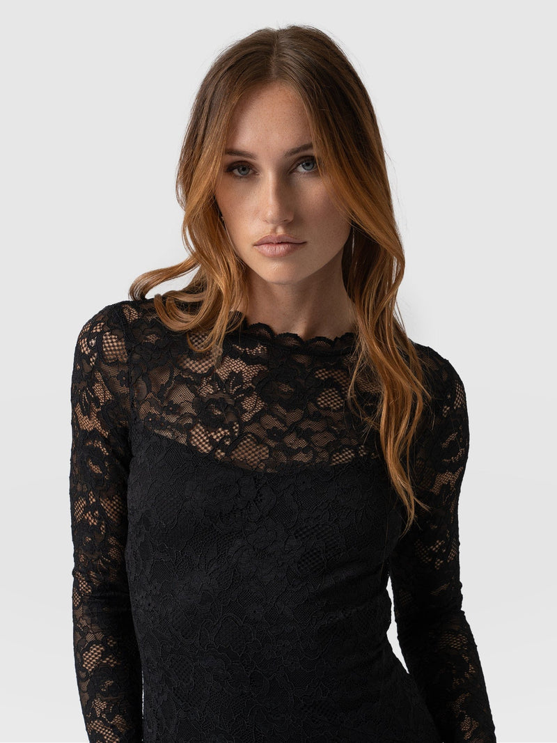 Runway Lace Dress Black - Women's Dresses |  Saint + Sofia® EU