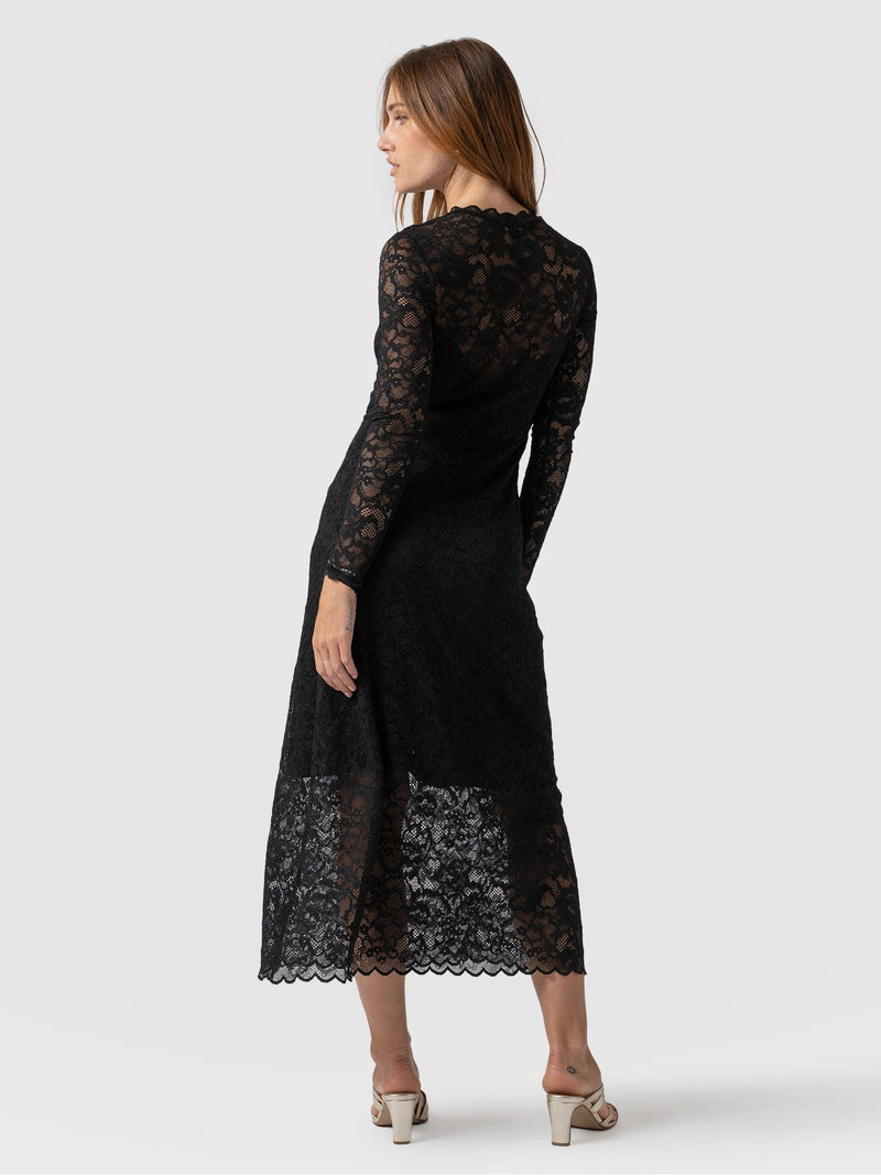 Runway Lace Dress Black - Women's Dresses |  Saint + Sofia® EU