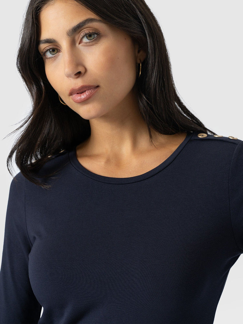 Runway Maxi Dress Navy - Women's Dresses | Saint + Sofia® EU