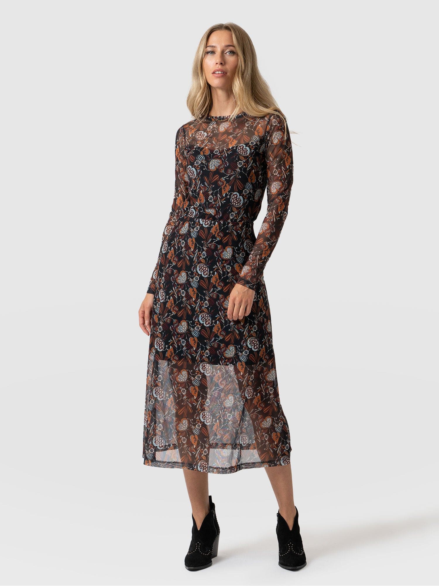 Runway Mesh Skirt 70's Paisley - Women's Skirt | Saint + Sofia® EU