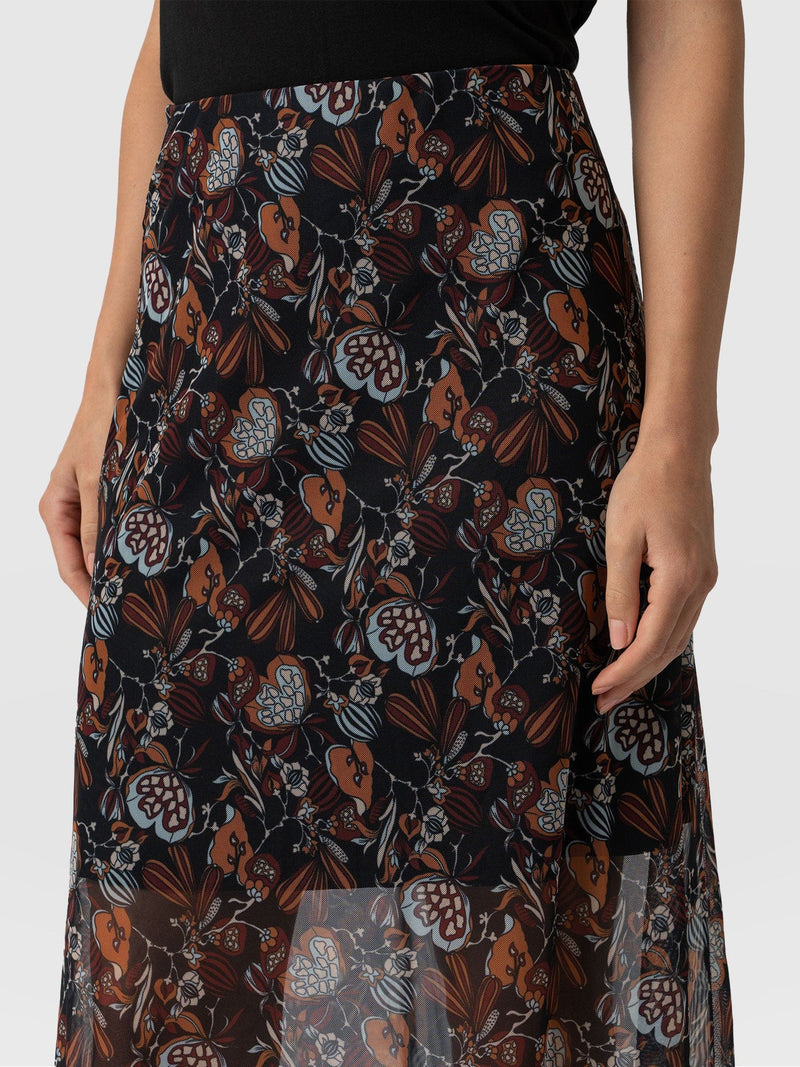 Runway Mesh Skirt 70's Paisley - Women's Skirts | Saint + Sofia® EU