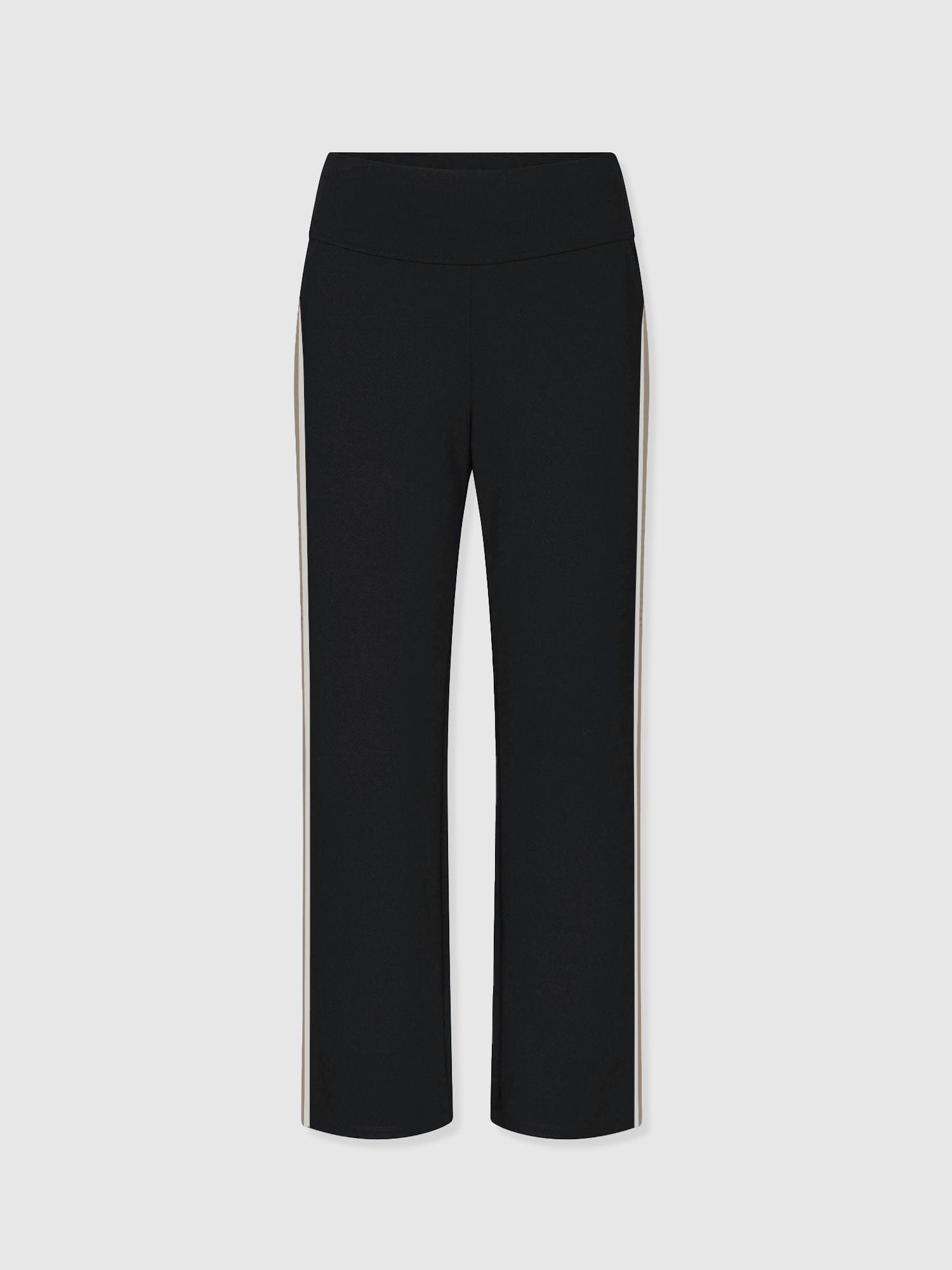 Runway Pant - Black - Cream/Beige Stripe - Women's Trousers | Saint + Sofia® EU