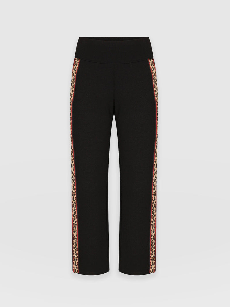 Runway Pant Black Leopard - Women's Trousers | Saint + Sofia® EU