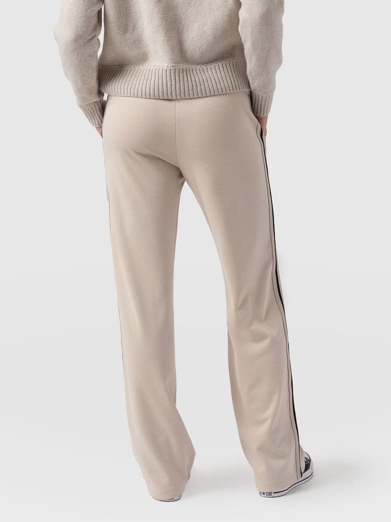 Runway Pant - Light Beige - Black/Cream Stripe - Women's Trousers | Saint + Sofia® EU