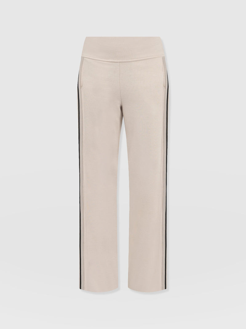 Runway Pant - Light Beige - Black/Cream Stripe - Women's Trousers | Saint + Sofia® EU