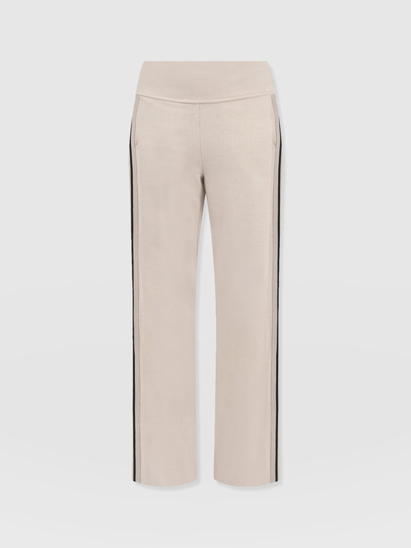 Runway Pant Light Beige with Gold Lurex Tape - Women's Trousers | Saint + Sofia® EU