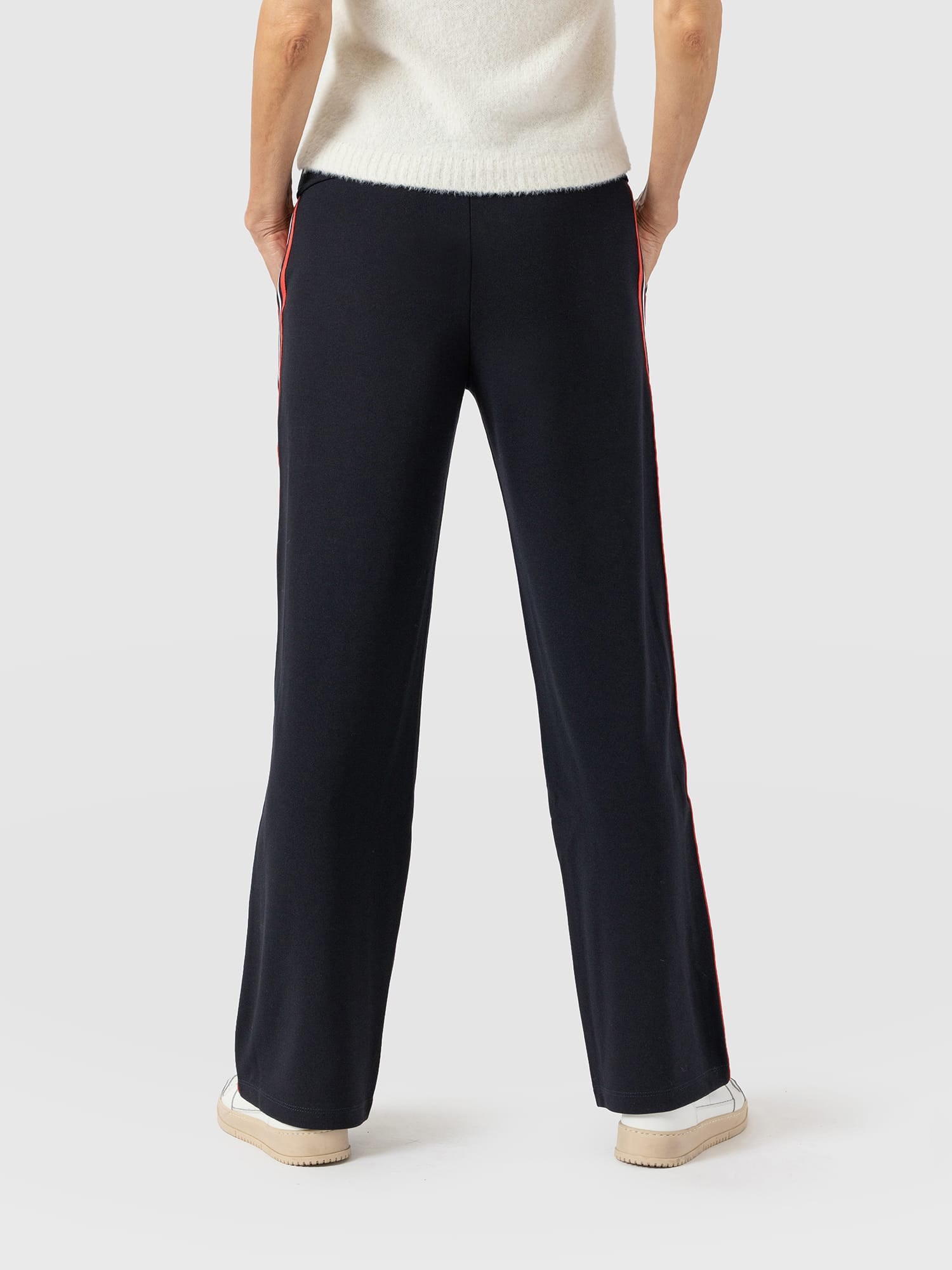 Runway Pant Navy Red Stripe - Women's Trousers | Saint and Sofia® EU