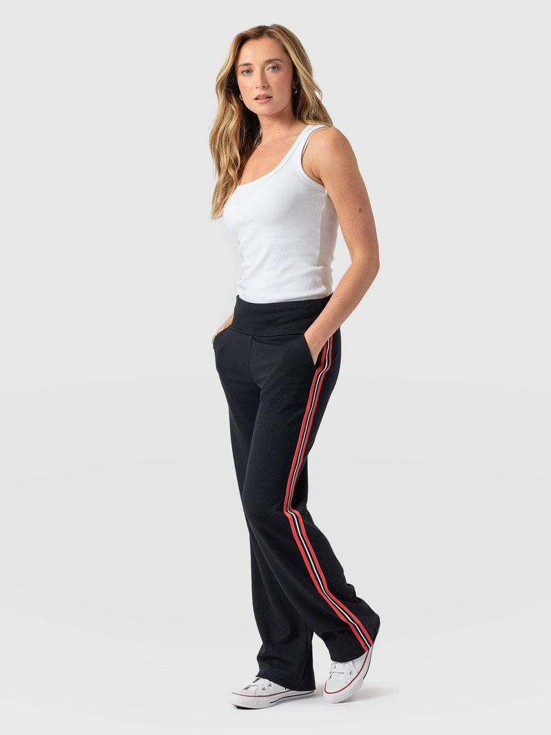 Runway Pant Navy Red Stripe - Women's Trousers | Saint + Sofia® EU