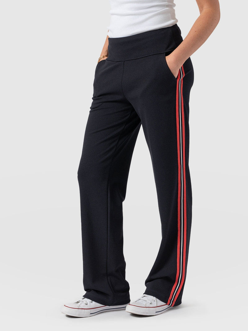 Runway Pant Navy Red Stripe - Women's Trousers | Saint + Sofia® EU