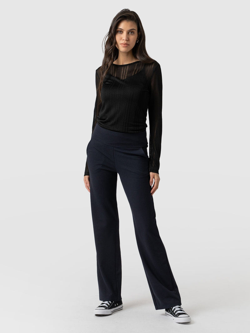 Runway Pant Navy - Women's Trousers | Saint + Sofia® EU