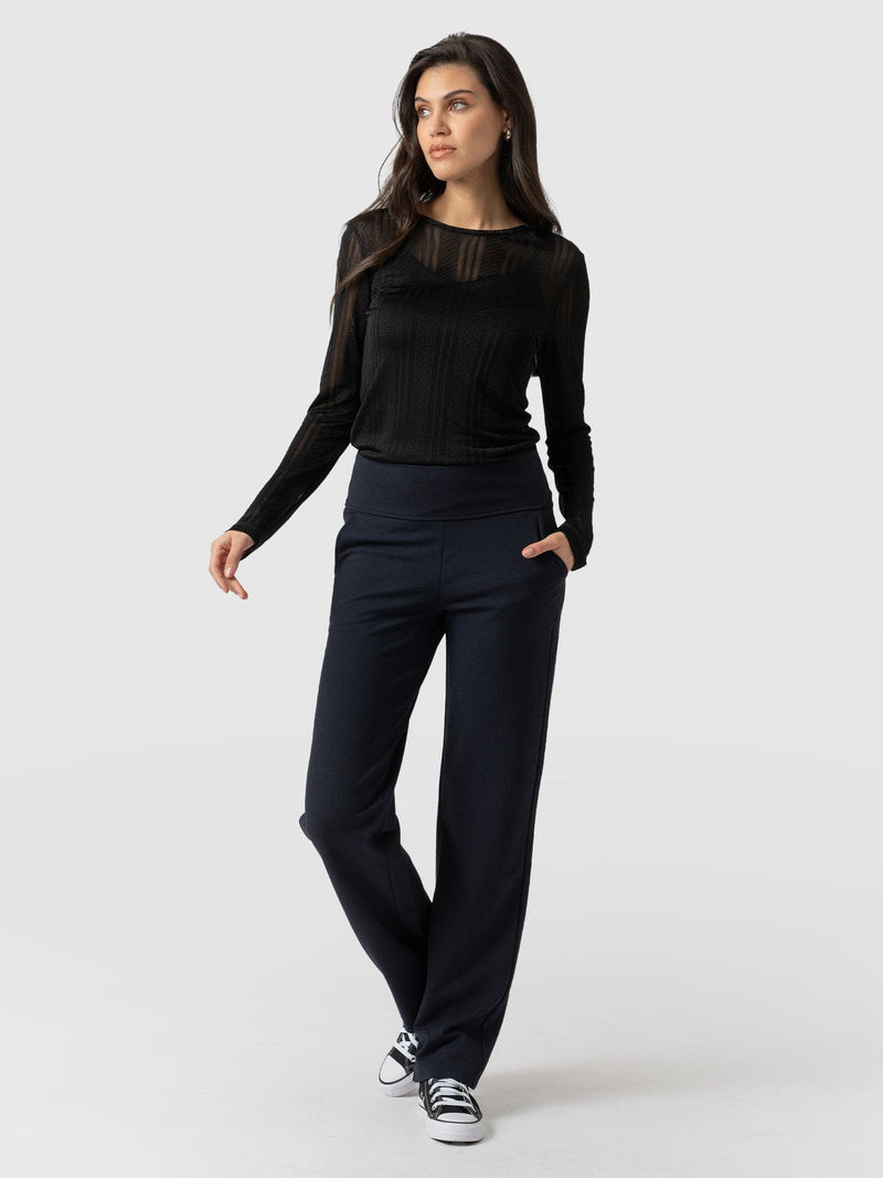 Runway Pant Navy - Women's Trousers | Saint + Sofia® EU