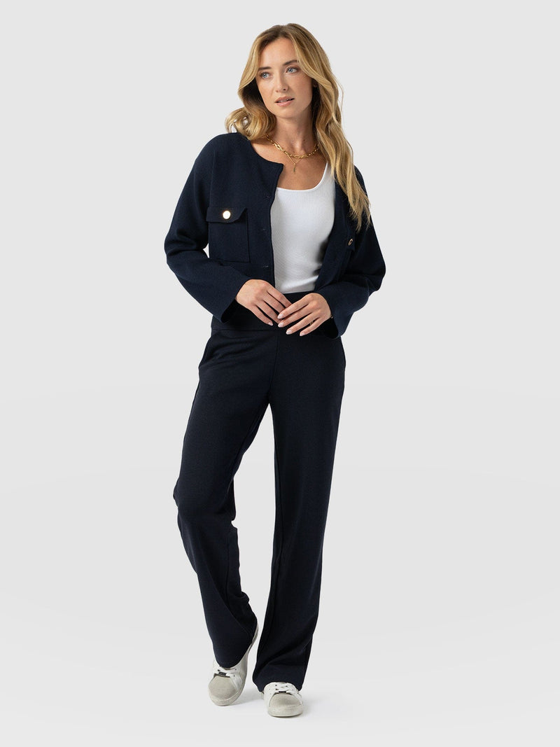 Runway Pant Navy - Women's Trousers | Saint + Sofia® EU