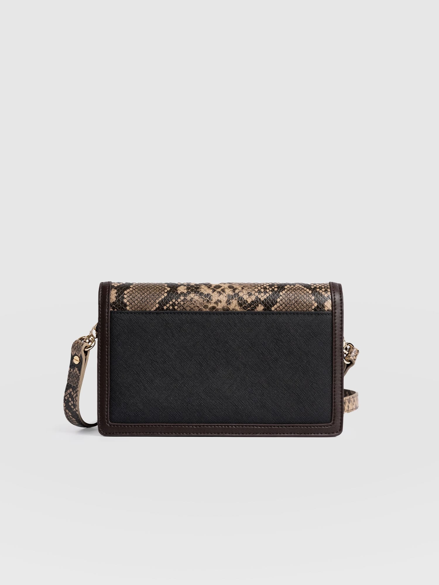 Rylee Cross Body Bag Brown Snake - Women's Cross-body Bag | Saint + Sofia® EU