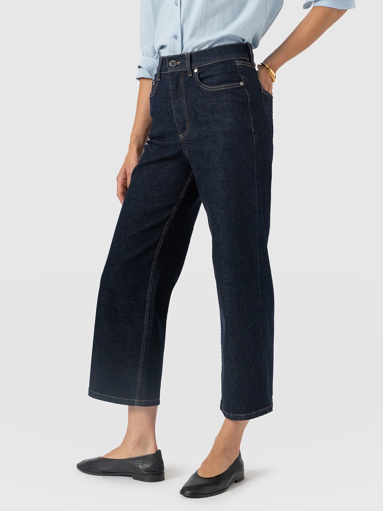 Rylie Crop Jean - Indigo - Women's Jeans | Saint and Sofia® EU
