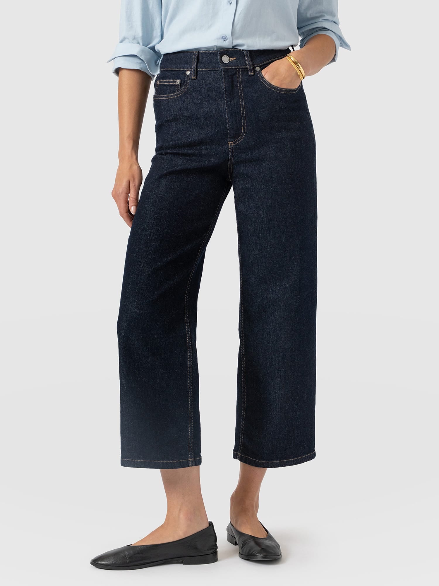 Rylie Crop Jean - Indigo - Women's Jeans | Saint and Sofia® EU