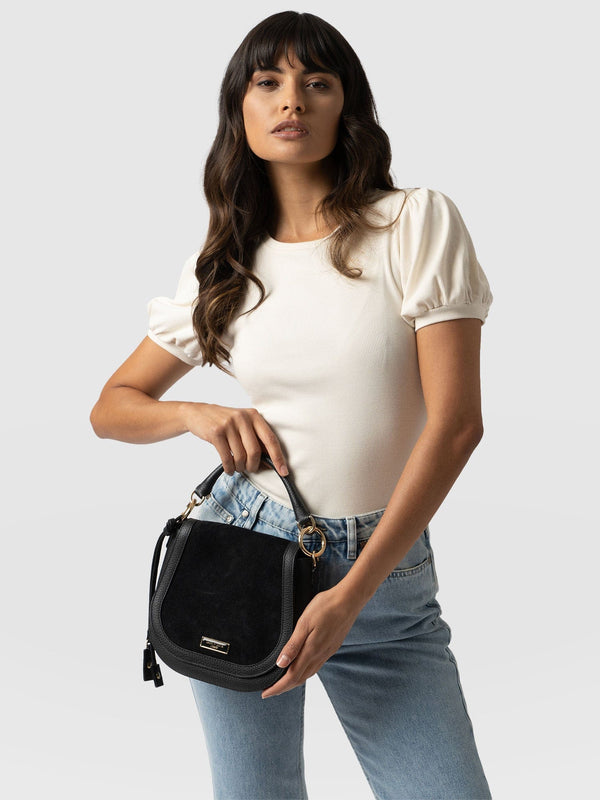 Saddle Bag Black - Women's Handbag | Saint + Sofia® EU