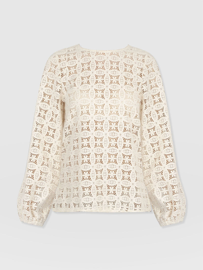 Sadie Blouse - Cream - Women's Blouses | Saint + Sofia® EU
