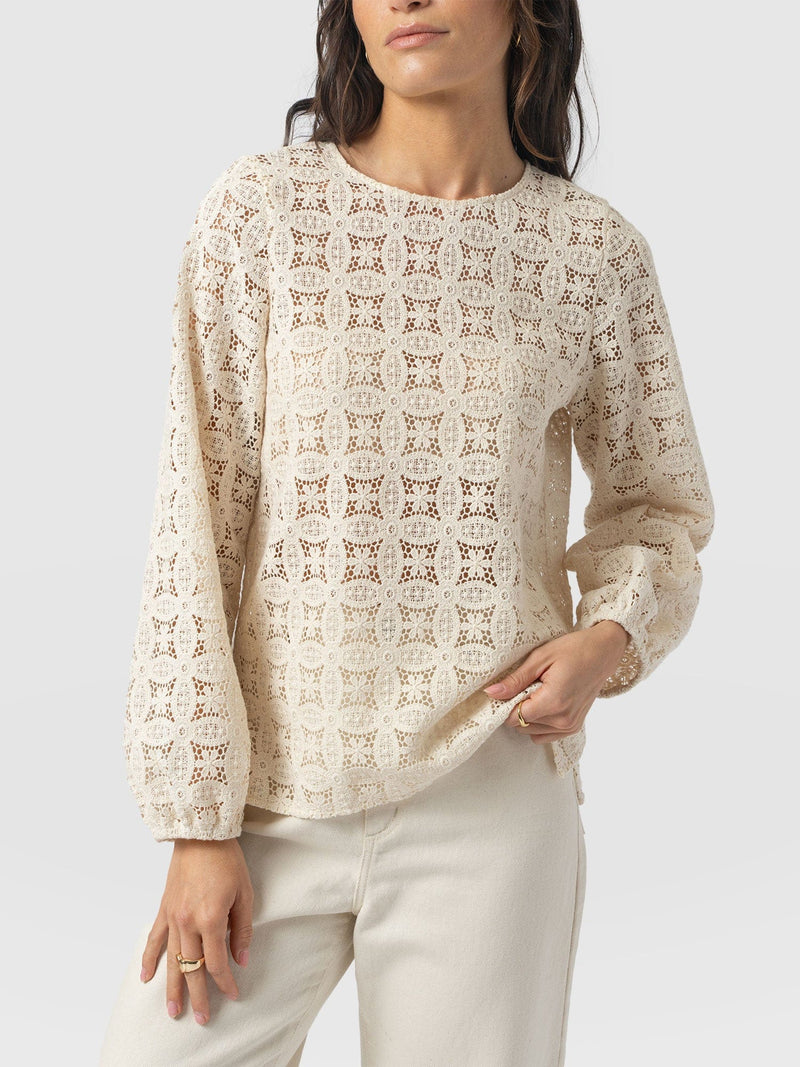 Sadie Blouse - Cream - Women's Blouses | Saint + Sofia® EU