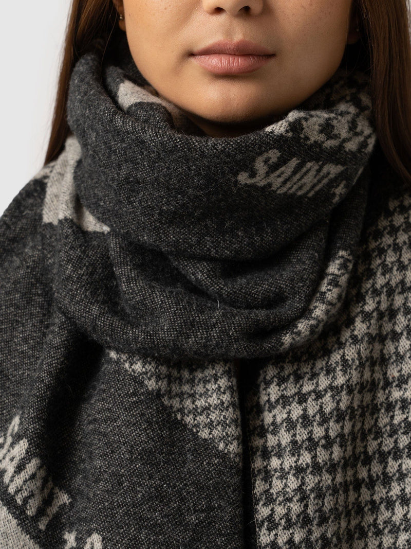 Saint + Sofia Scarf Black/Grey - Women's Scarves | Saint + Sofia® EU