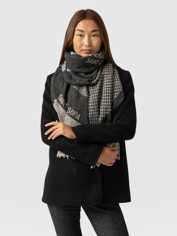 Saint + Sofia Scarf Black/Grey - Women's Scarves | Saint + Sofia® EU