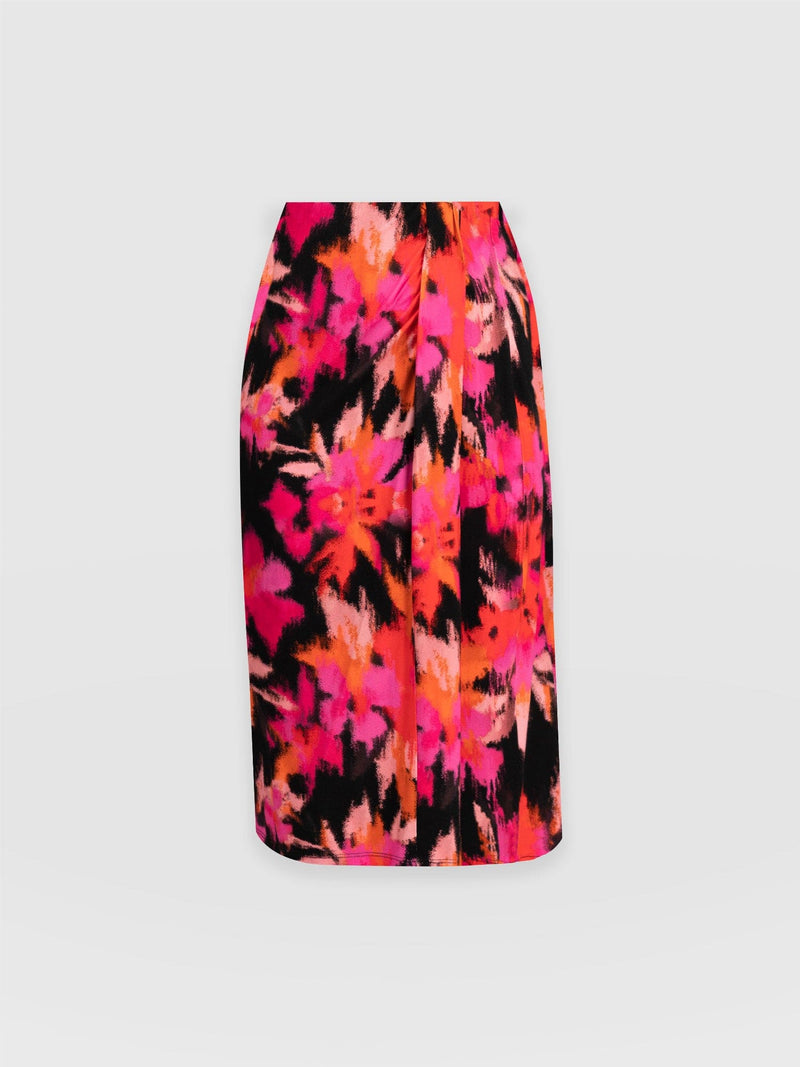 Salina Draped Skirt Black Soft Focus - Women's Skirts | Saint + Sofia® EU