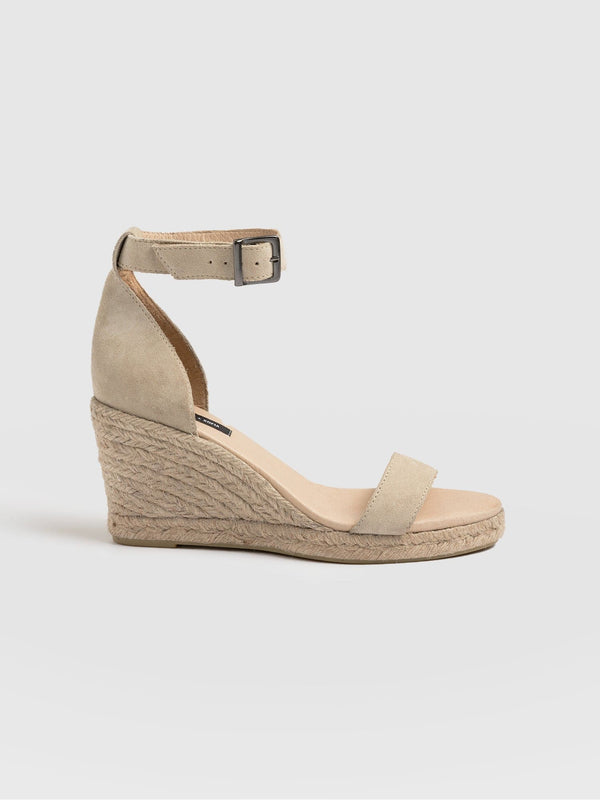 Serena Espadrille Wedges Cream - Women's Heels | Saint + Sofia® EU