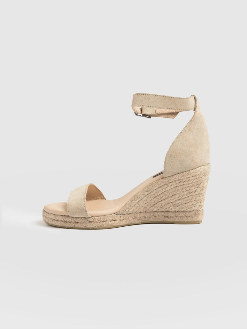 Serena Espadrille Wedges Cream - Women's Heels | Saint + Sofia® EU