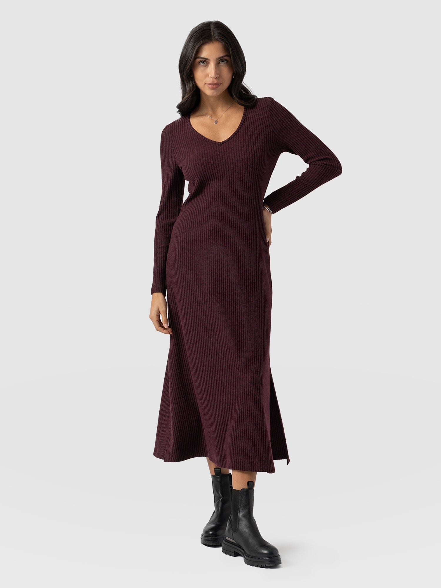 Sienna Dress - Burgundy