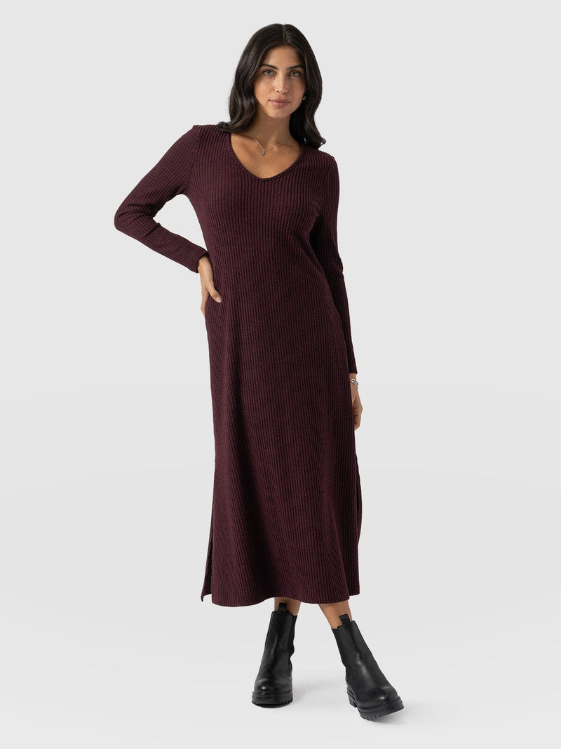 Sienna Dress - Burgundy