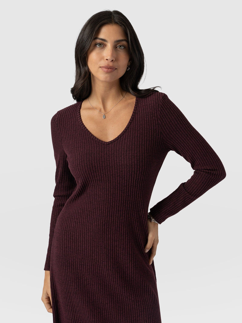 Sienna Dress - Burgundy