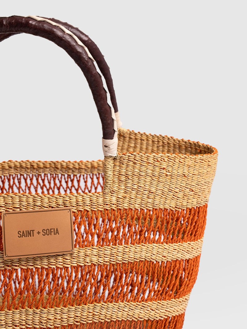 Simone Basket Bag - Orange - Women's Handbags | Saint + Sofia® EU