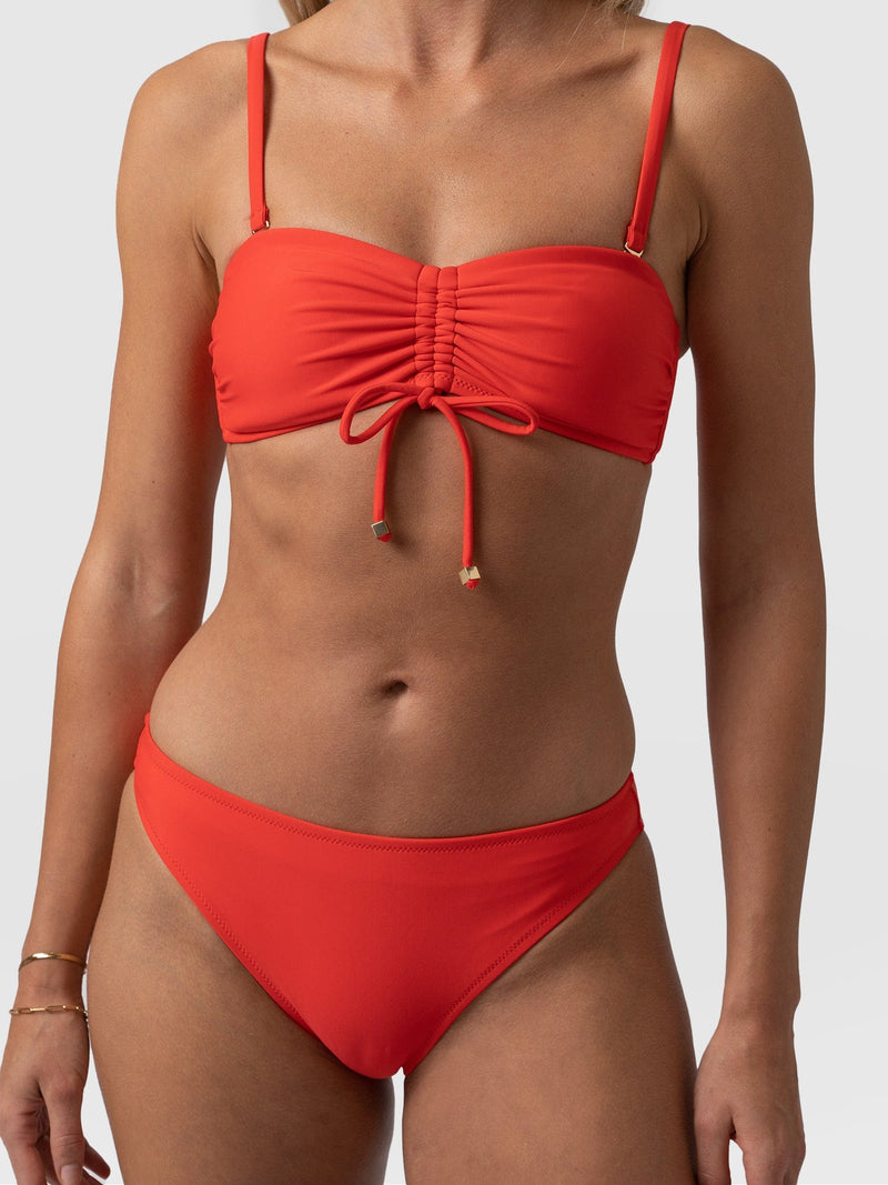 Skye Bandeau Bikini Top Red - Women's Swimwear | Saint + Sofia® EU