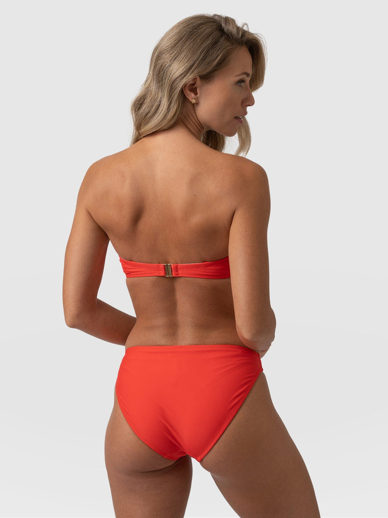 Skye Bandeau Bikini Top Red - Women's Swimwear | Saint + Sofia® EU