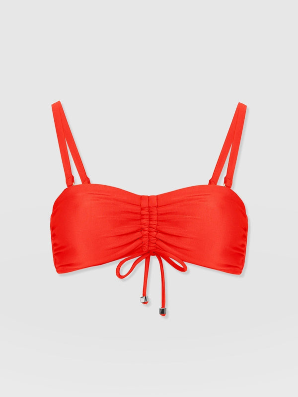 Skye Bandeau Bikini Top Red - Women's Swimwear | Saint + Sofia® EU