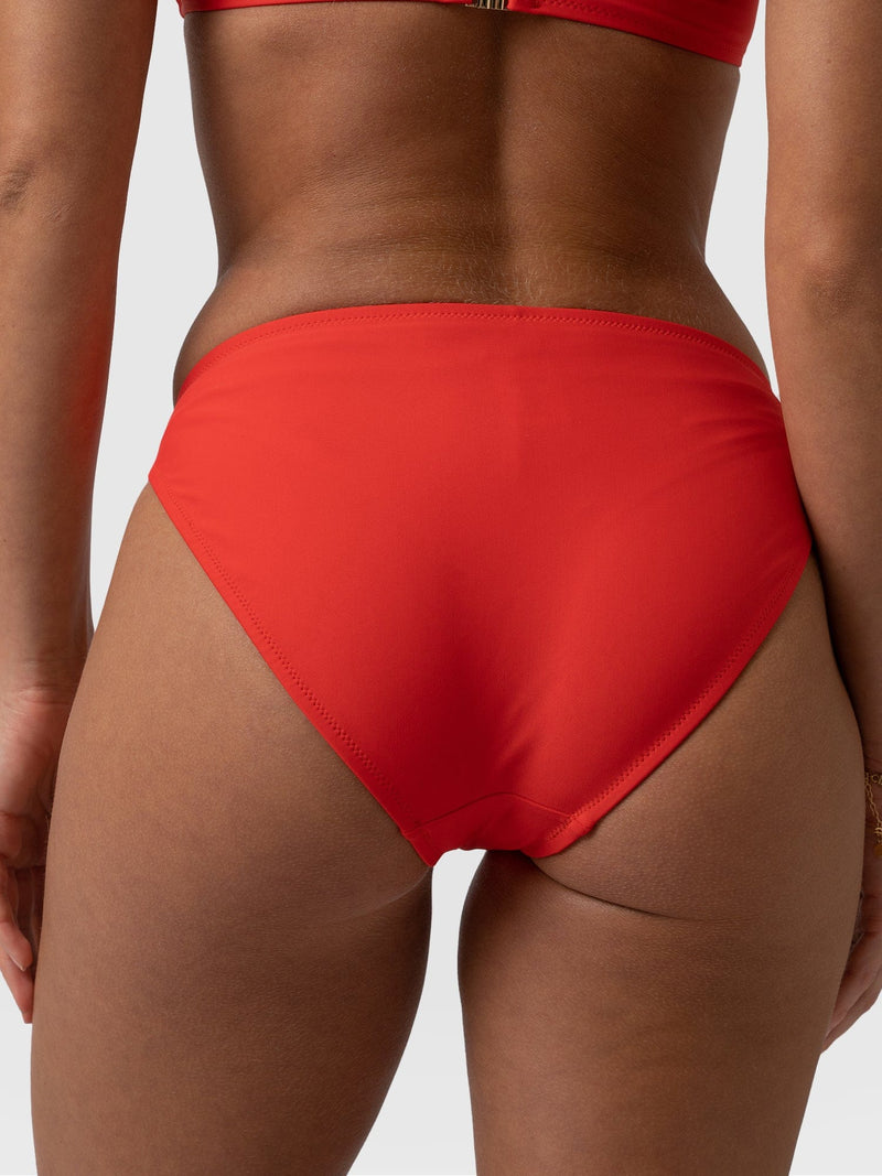 Skye Hipster Bikini Bottom Red - Women's Swimwear | Saint + Sofia® EU