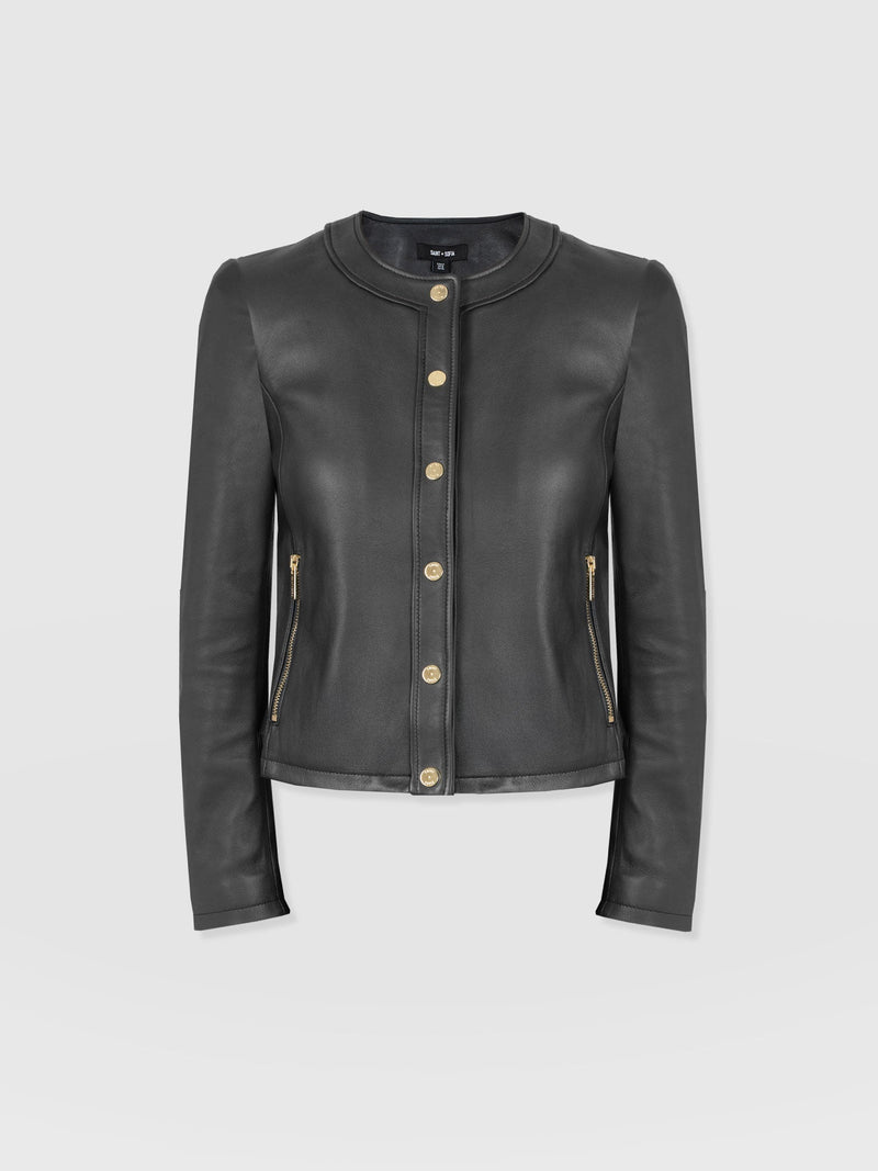 Skye Jacket - Black - Women's Leathers | Saint + Sofia® EU