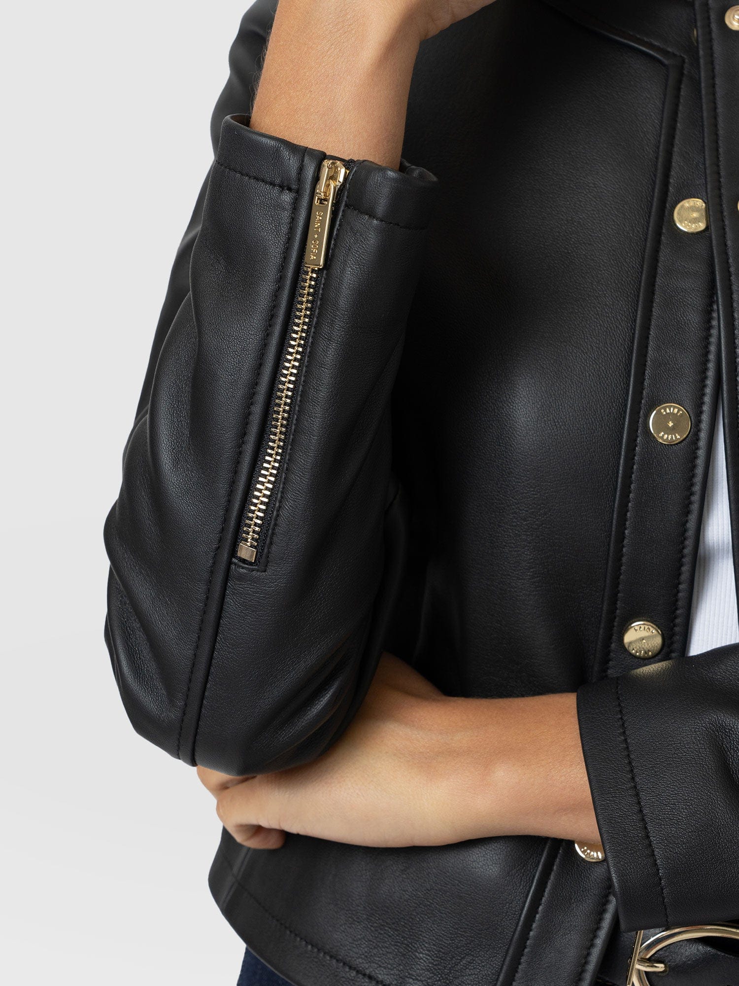 Skye Jacket - Black - Women's Leathers | Saint + Sofia® EU